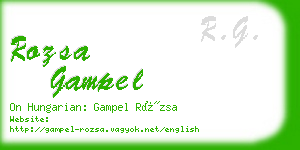 rozsa gampel business card